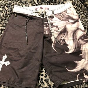 GUC Men’s Affliction Paul Booth Board shorts 34